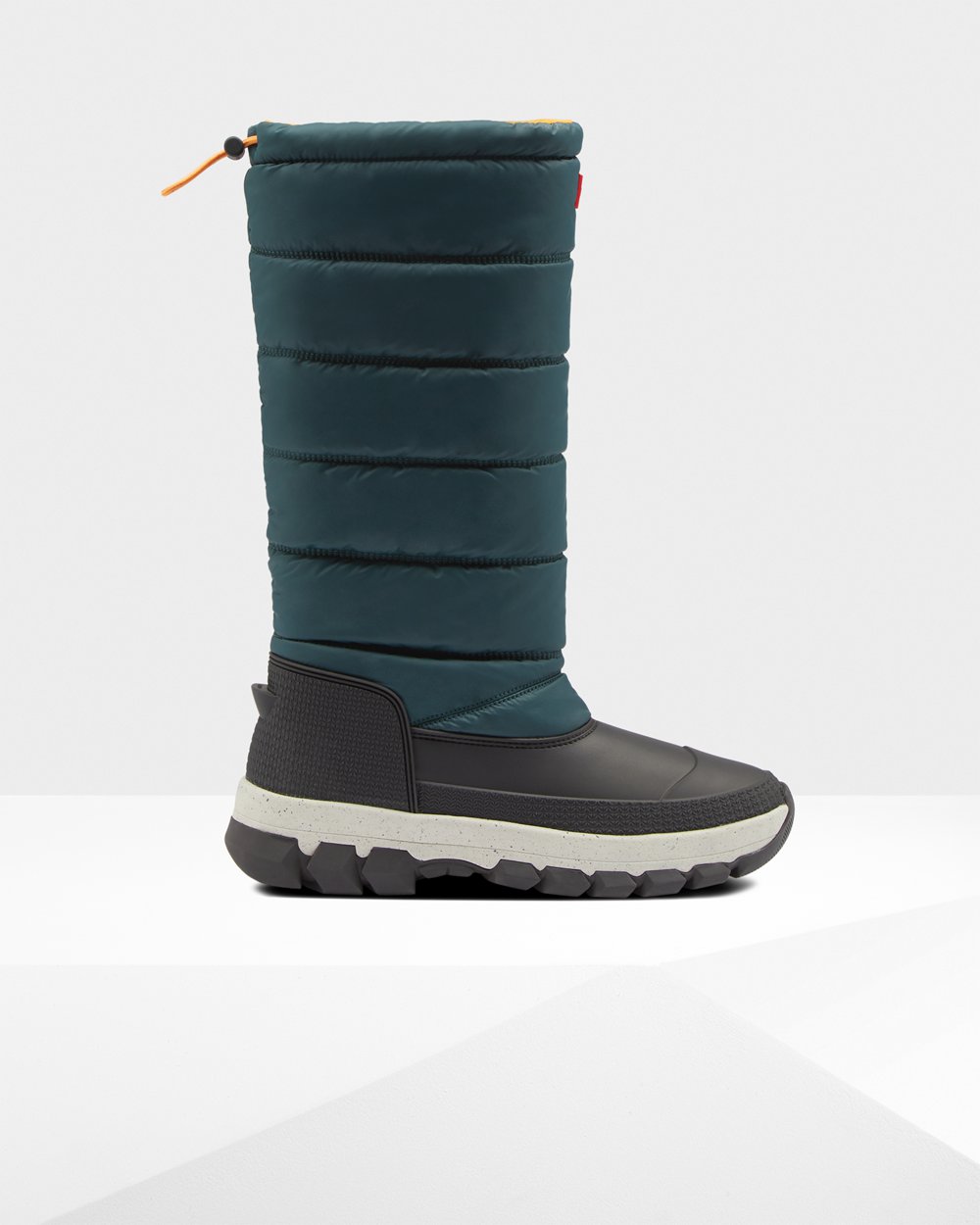 Botas De Nieve Hunter Mujer Original Insulated Tall - Verde/Gris - Argentina 2568VOAZG